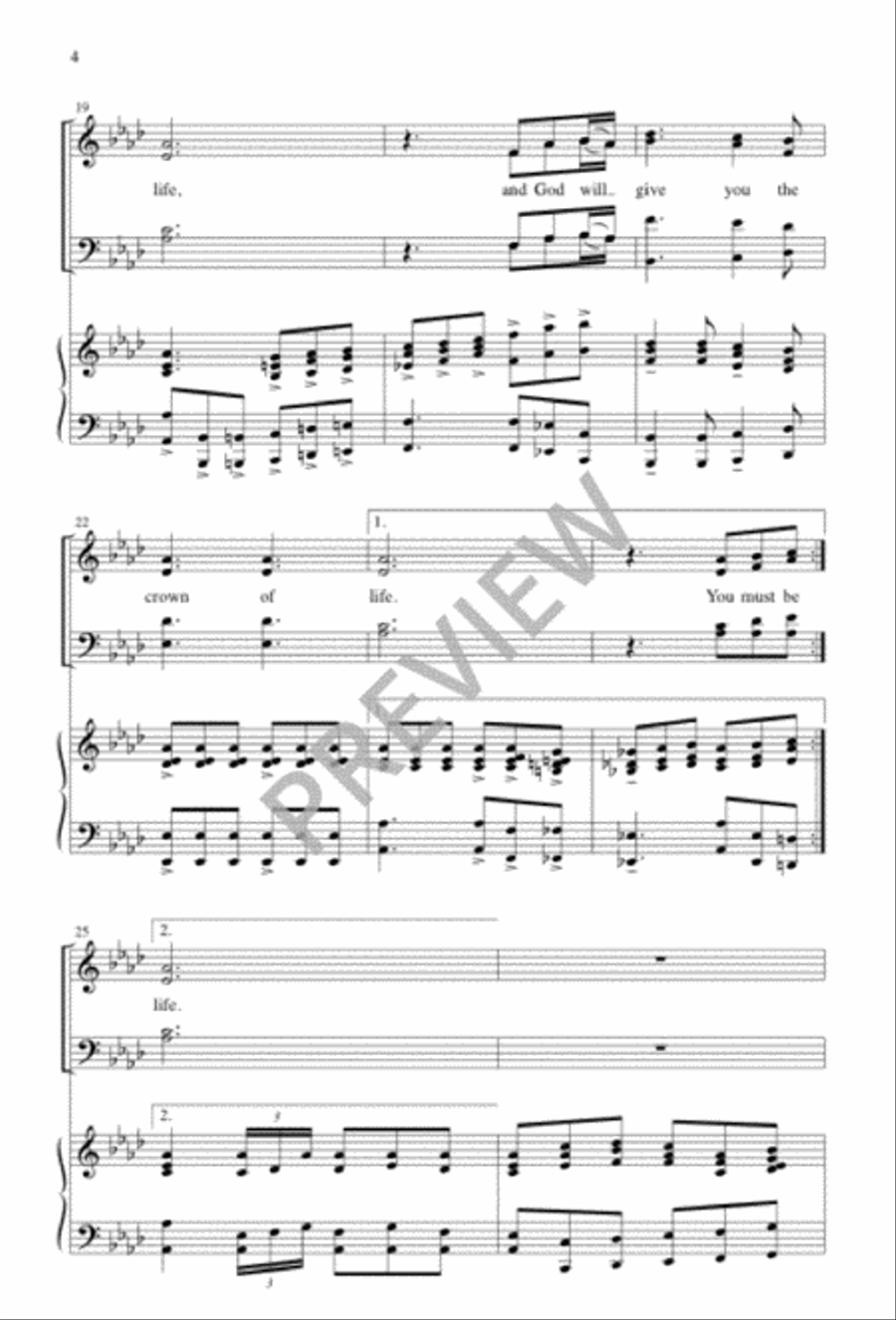 Faithful over a Few Things 4-Part scores gallery preview page 5