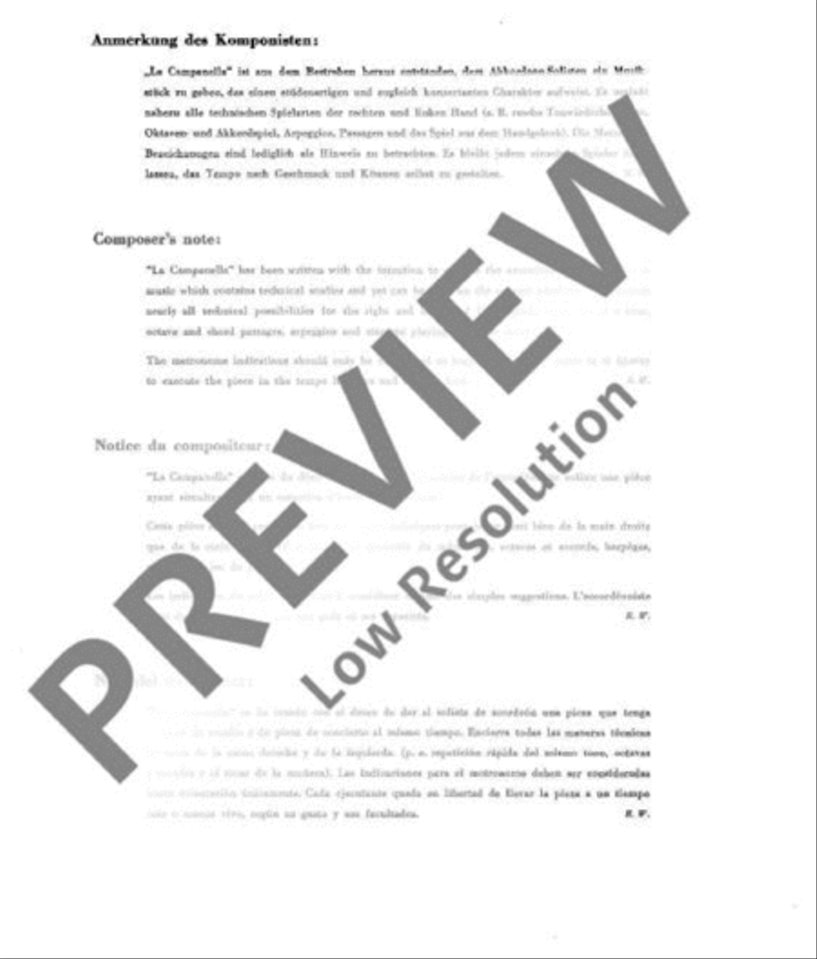 La Campanella Accordion scores gallery preview page 11