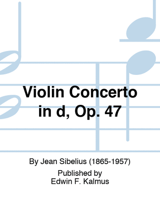 Book cover for Violin Concerto in d, Op. 47
