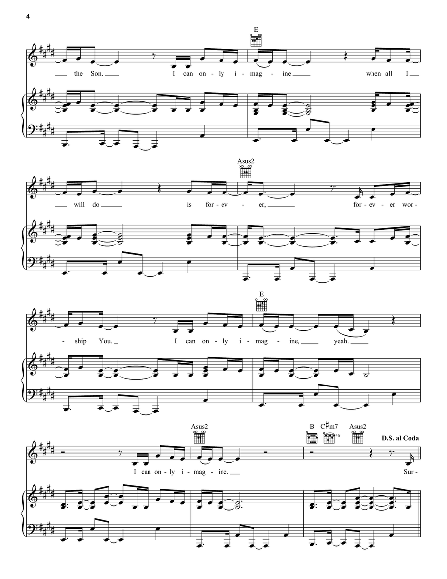 I Can Only Imagine Guitar scores gallery preview page 4