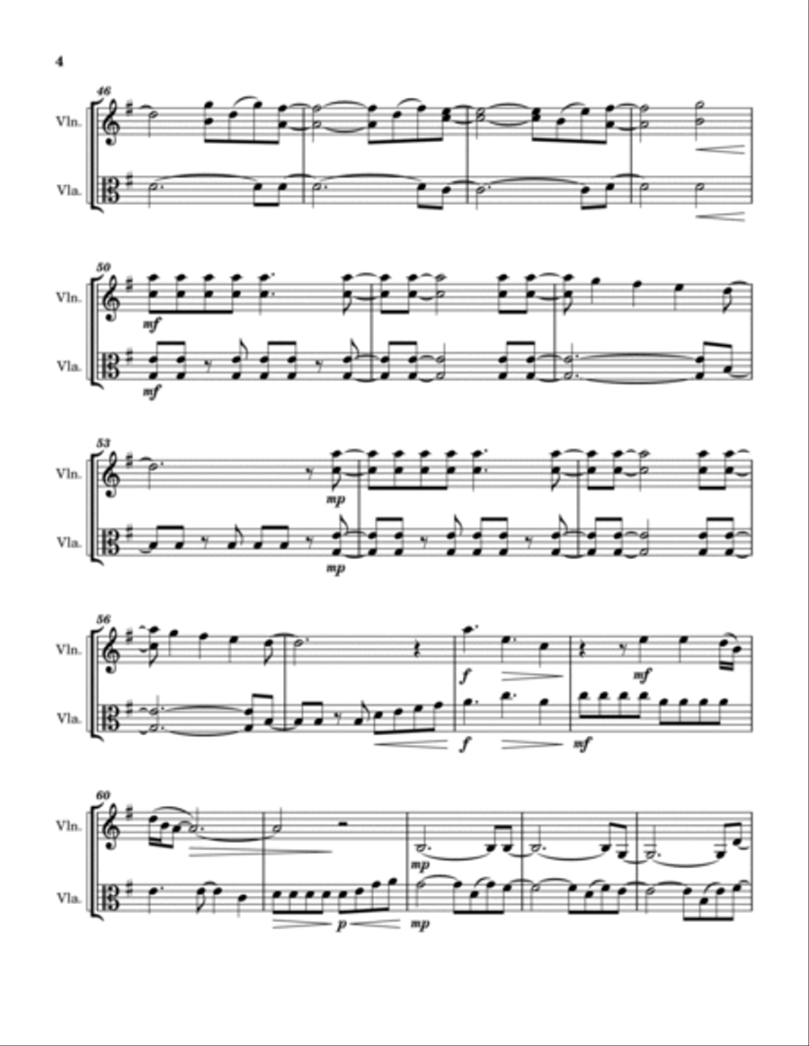 Take My Breath Away (love Theme) String Duet scores gallery preview page 4