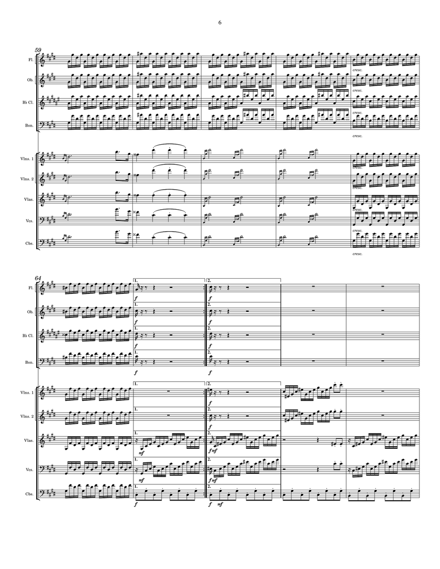 Moonlight Sonata (Movement III) for orchestra Chamber Orchestra scores gallery preview page 6