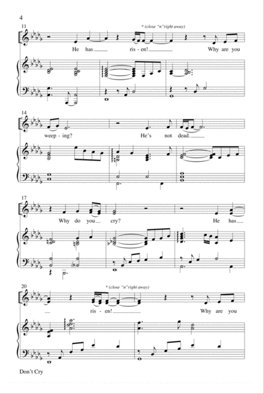 Don't Cry 4-Part scores gallery preview page 3