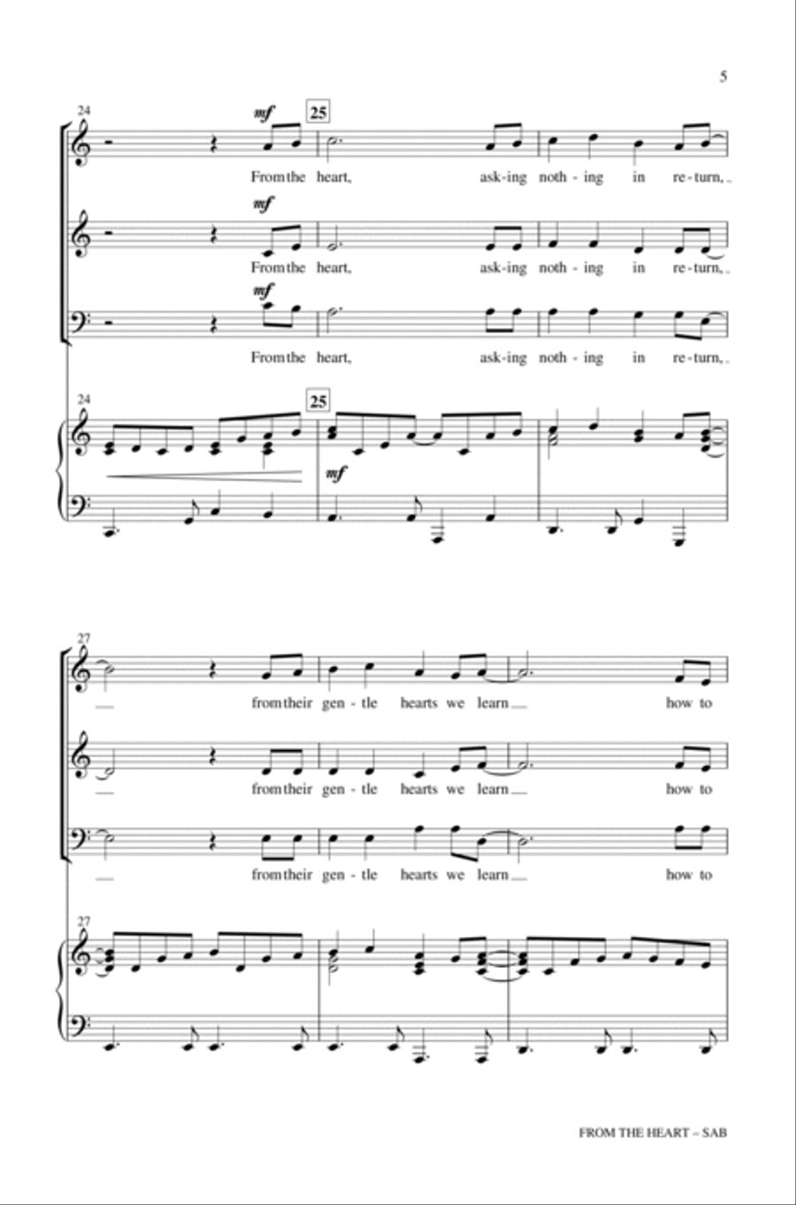 From The Heart From The Heart 3-Part scores gallery preview page 5