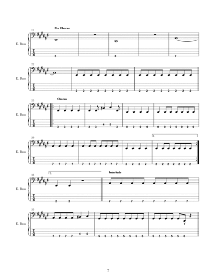 Decode Guitar Tablature scores gallery preview page 2
