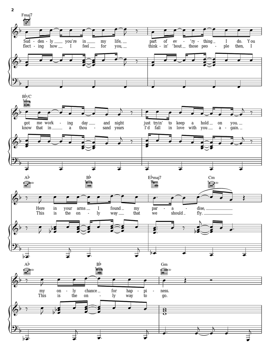 More Than A Woman More Than A Woman Piano, Vocal, Guitar scores gallery preview page 2