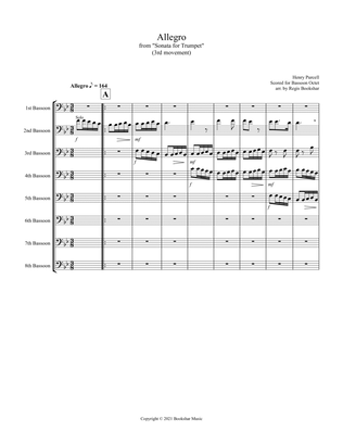Allegro (from "Sonata for Trumpet") (Bb) (Bassoon Octet)