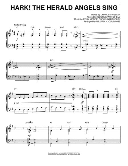 Hark! The Herald Angels Sing [Jazz version] (arr. Brent Edstrom)