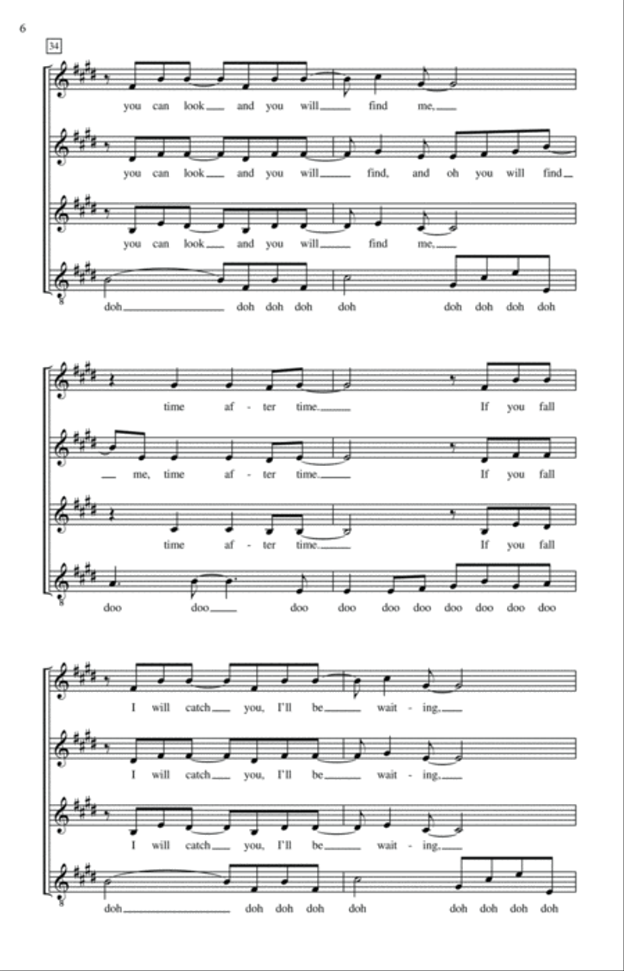 Time After Time (arr. Deke Sharon) SSA scores gallery preview page 5