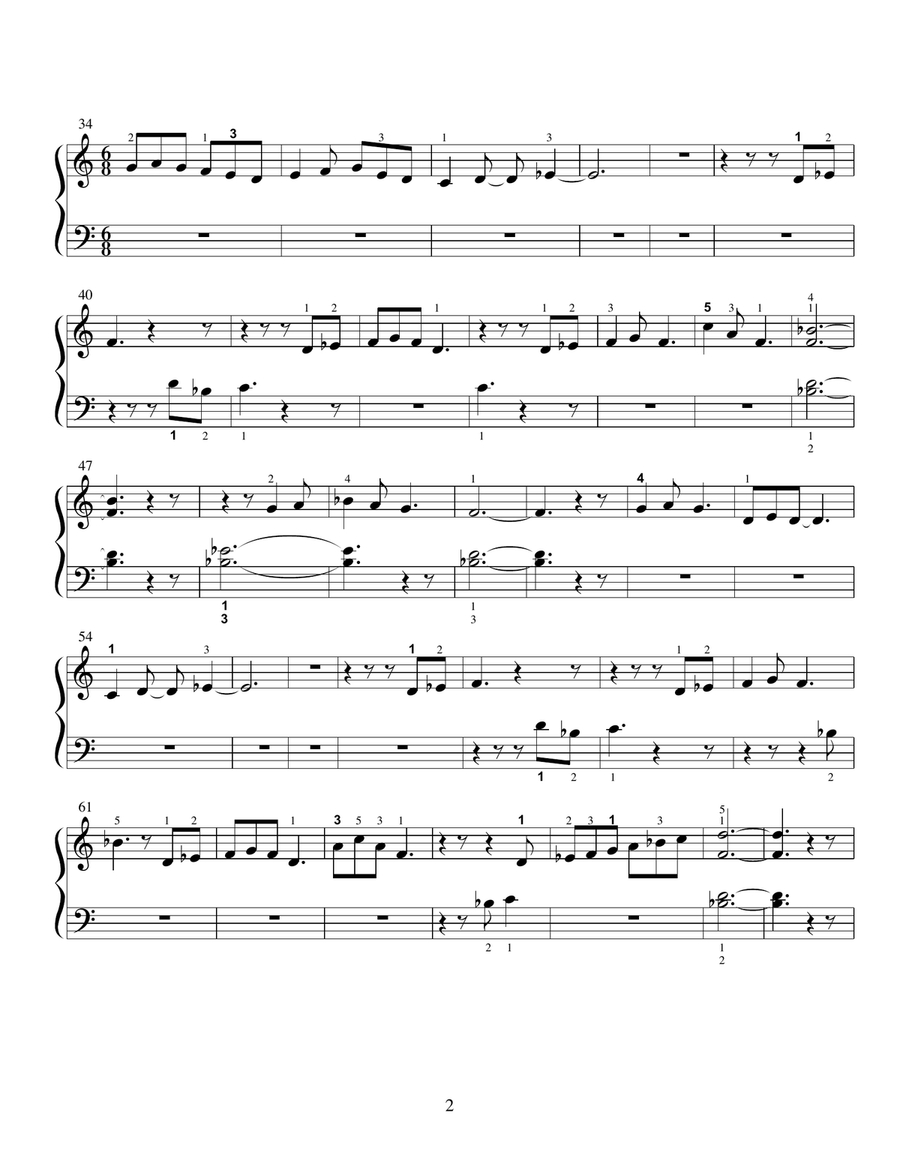 In Summer Piano Solo scores gallery preview page 2