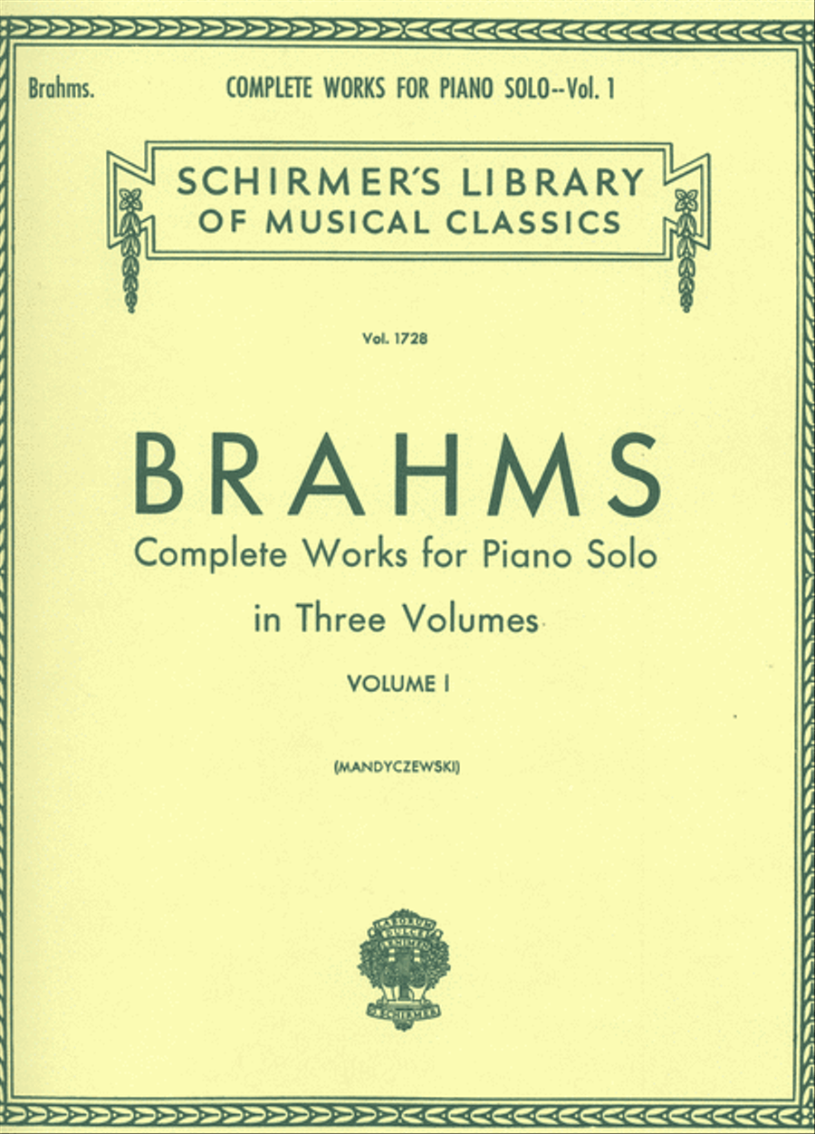 Complete Works for Piano Solo – Volume 1