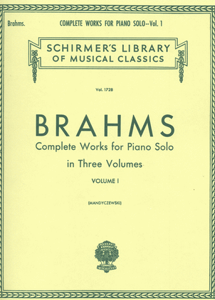 Book cover for Complete Works for Piano Solo – Volume 1
