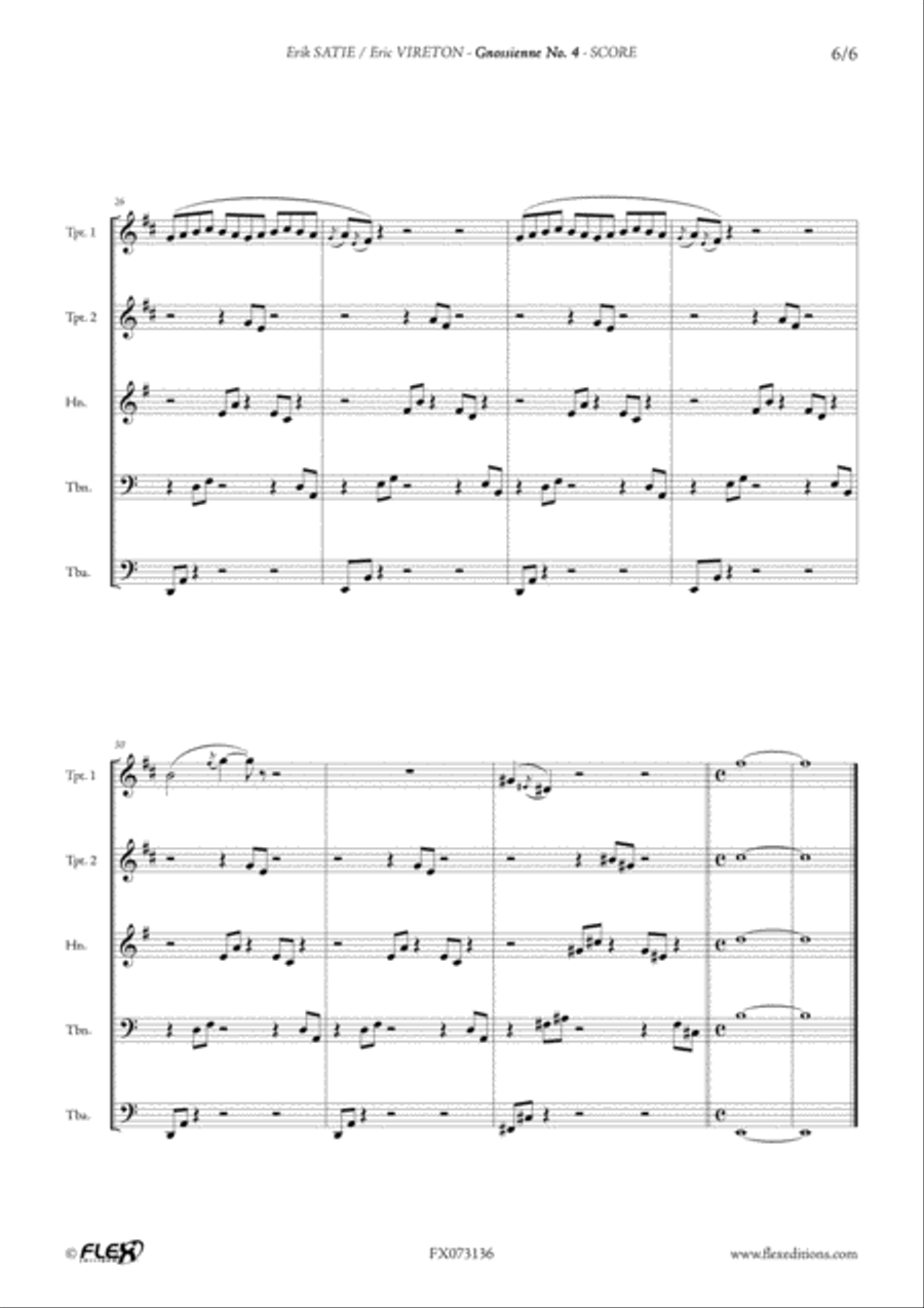Gnossienne No. 4 Gnossienne No. 4 Horn scores gallery preview page 6