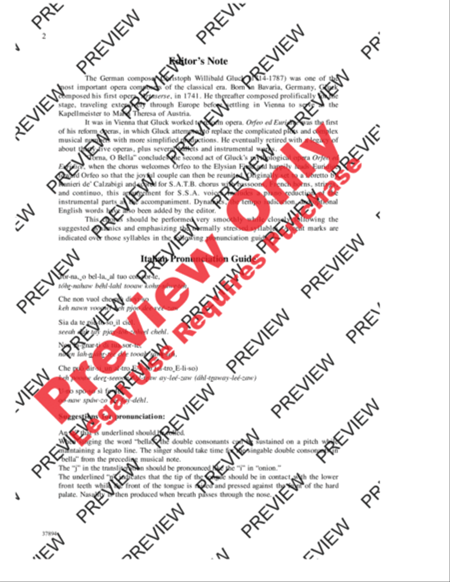 Torna, O Bella Women's Choir scores gallery preview page 2