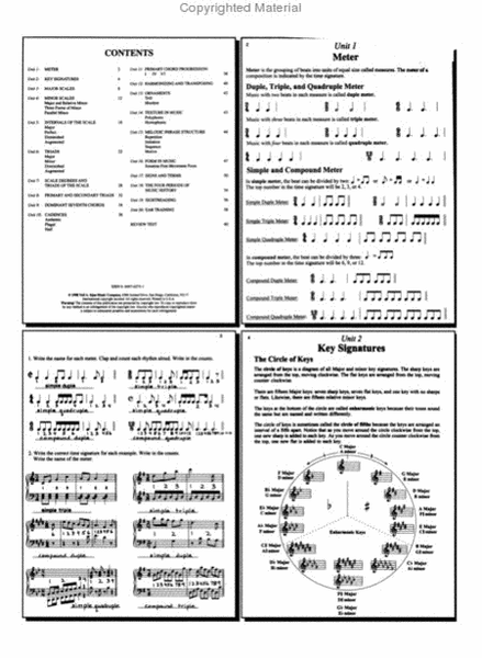 Fundamentals Of Piano Theory, Level 4 - Answer Book