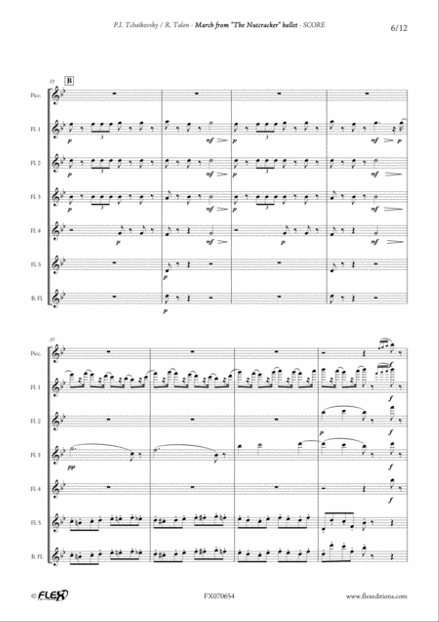 March from The Nutcracker Flute scores gallery preview page 6
