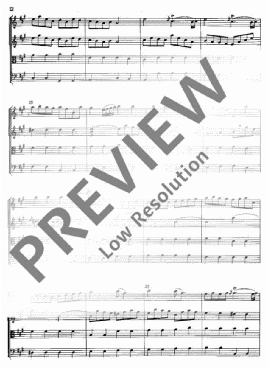 Sinfonia A Major String Orchestra scores gallery preview page 13