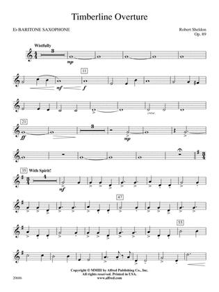 Timberline Overture: E-flat Baritone Saxophone