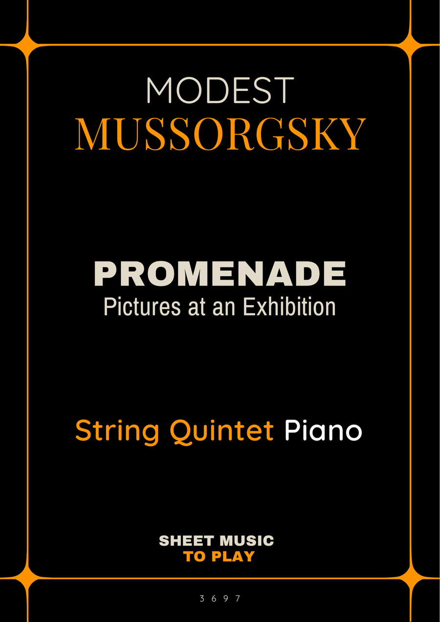 Pictures at an Exhibition - Promenade - Strings and Piano (Full Score and Parts) String Orchestra scores gallery preview page 1