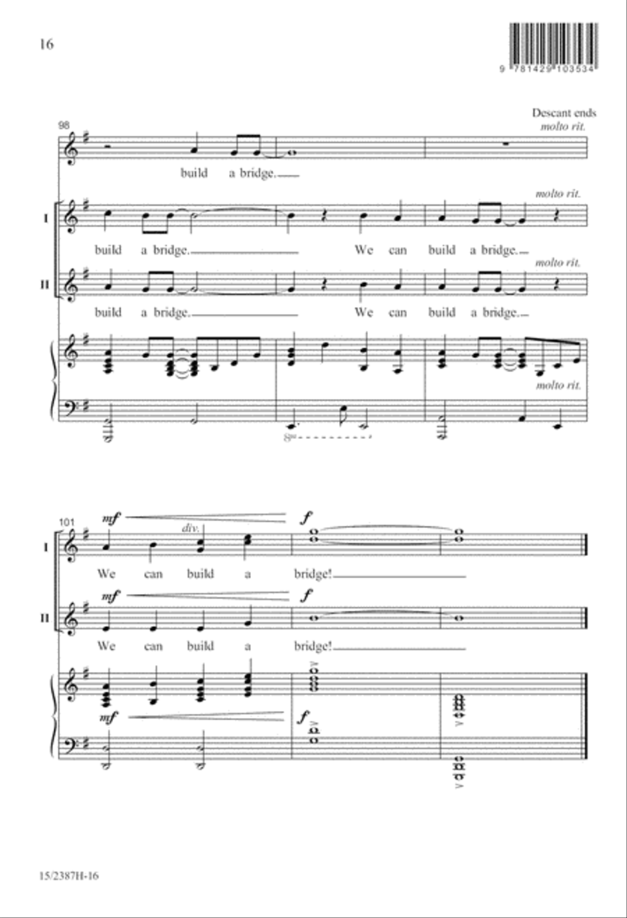 We Can Build a Bridge 2-Part scores gallery preview page 17