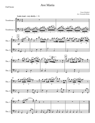 Ave Maria (Franz Schubert) for Trombone Duo