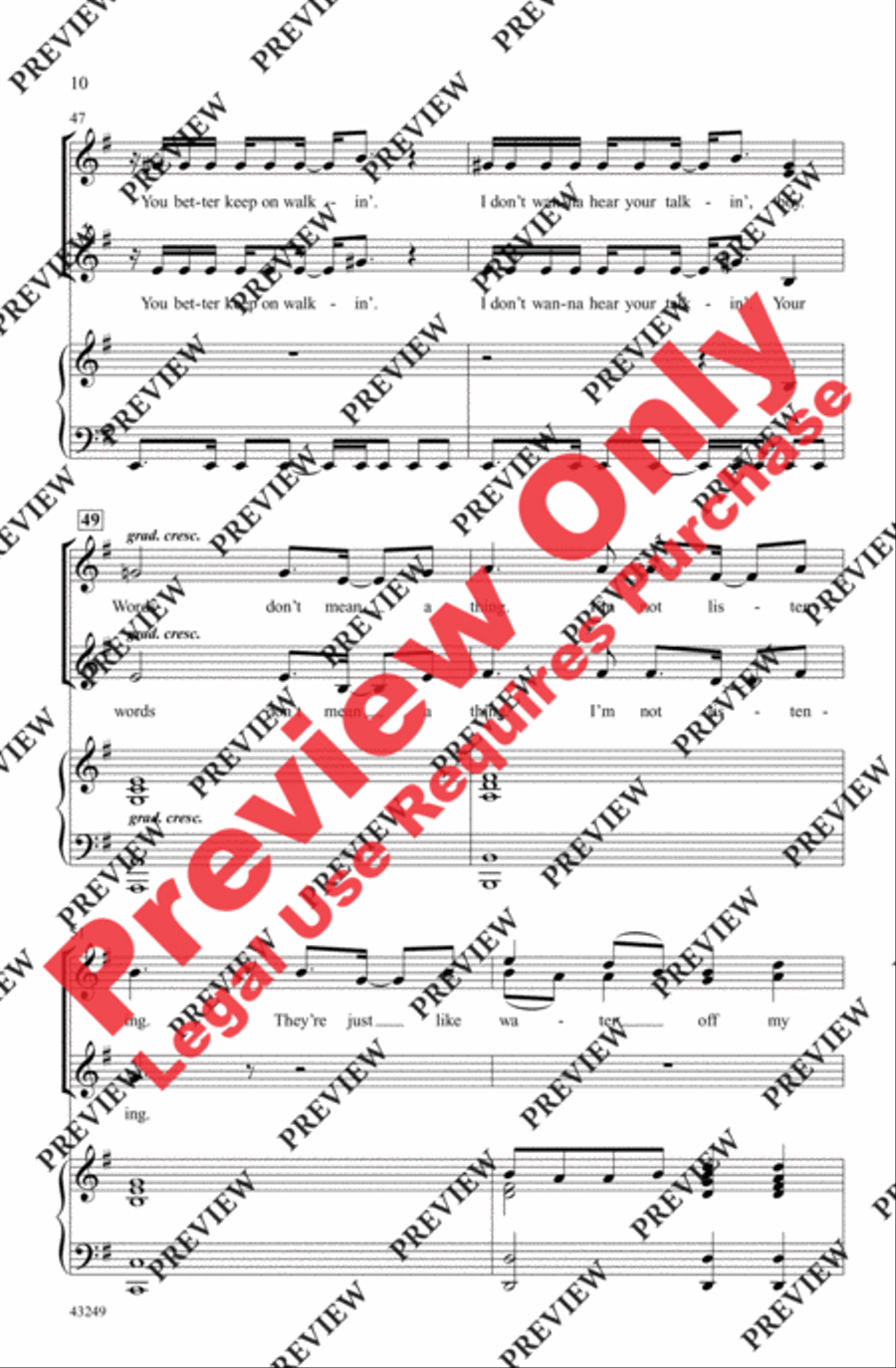 Wings Women's Choir scores gallery preview page 10