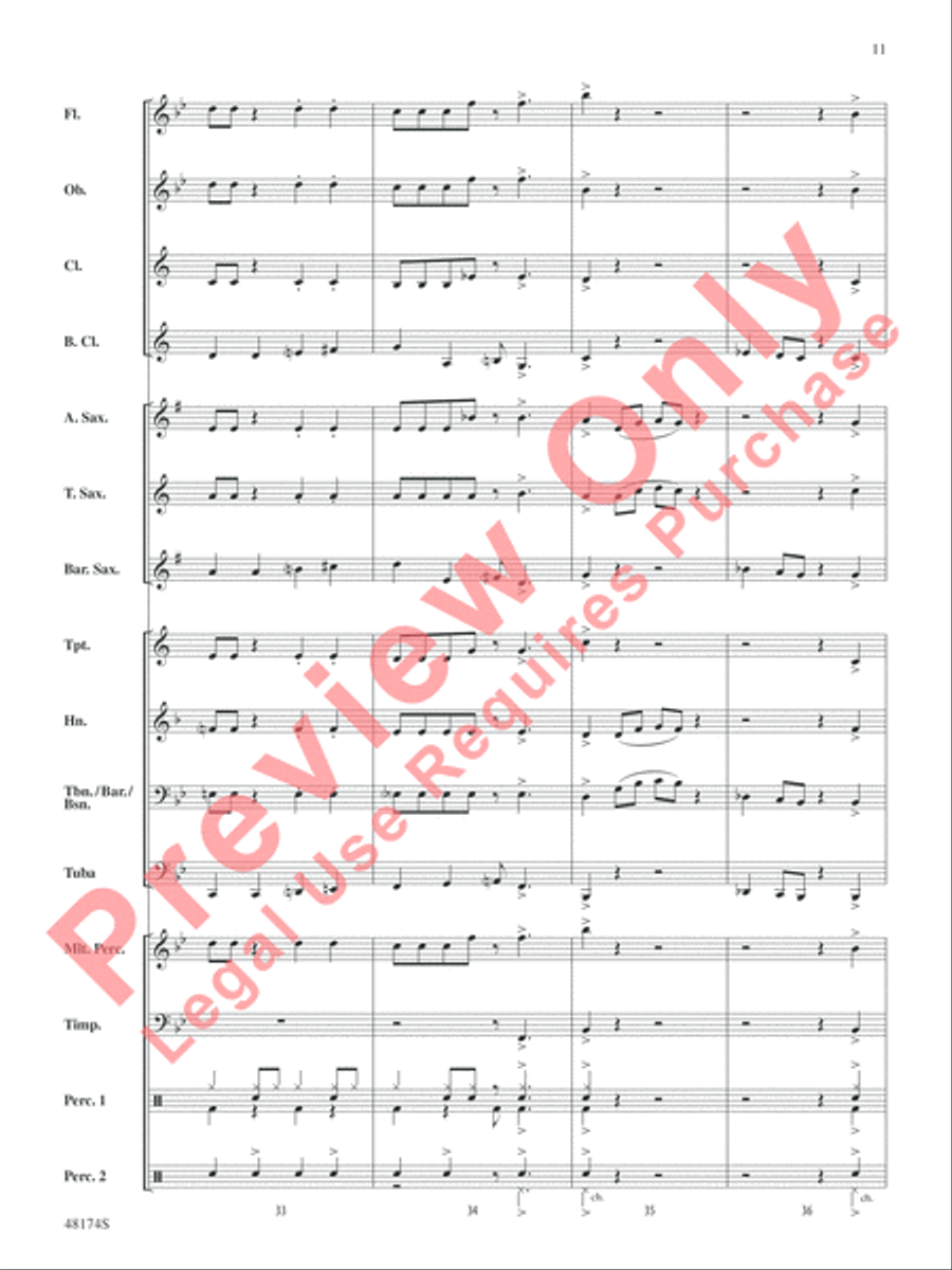 Swingin' Wonderland Concert Band scores gallery preview page 12