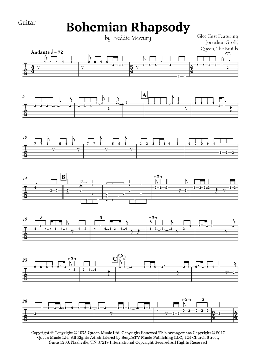 Bohemian Rhapsody Banjo scores gallery preview page 2