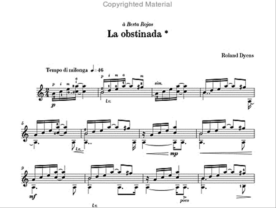 Les 100 de Roland Dyens - La obstinada Classical Guitar scores gallery preview page 2