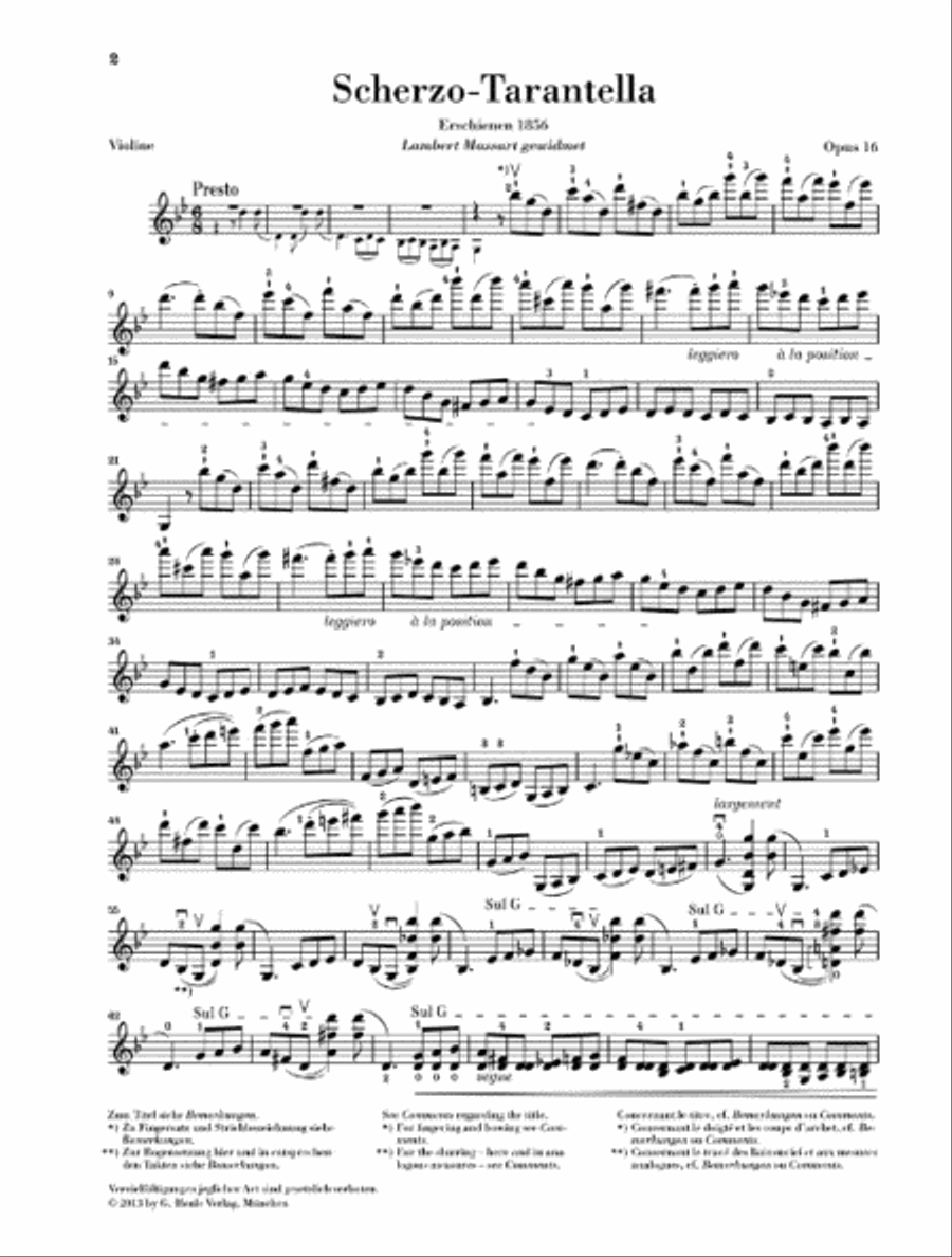 Scherzo-Tarantella in G minor, Op. 16 Violin Solo scores gallery preview page 4
