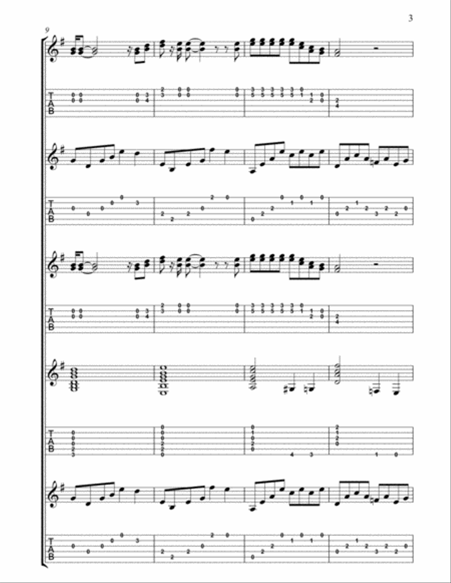 Bohemian Rhapsody Bohemian Rhapsody Guitar Tablature scores gallery preview page 3