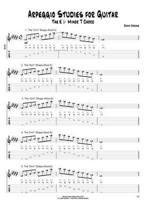 Arpeggio Studies for Guitar - The Eb Minor 7 Chord