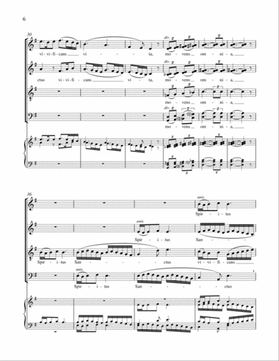 Spiritus sanctus vivificans vita 4-Part scores gallery preview page 5
