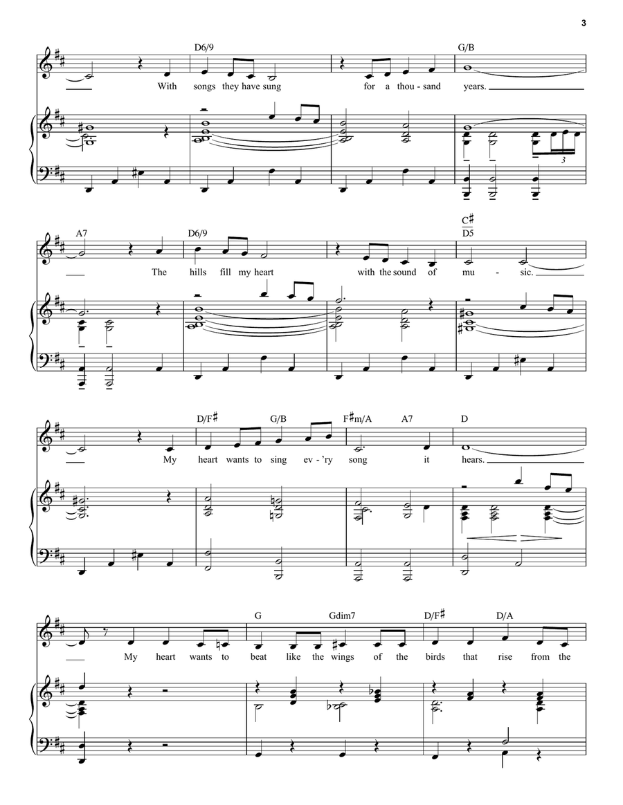 The Sound Of Music (from The Sound of Music) Voice scores gallery preview page 3