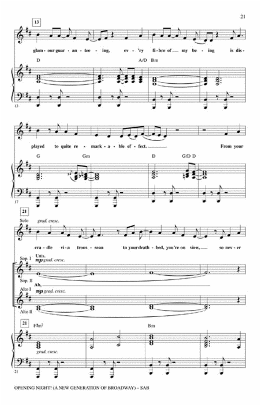 Opening Night 3-Part scores gallery preview page 5