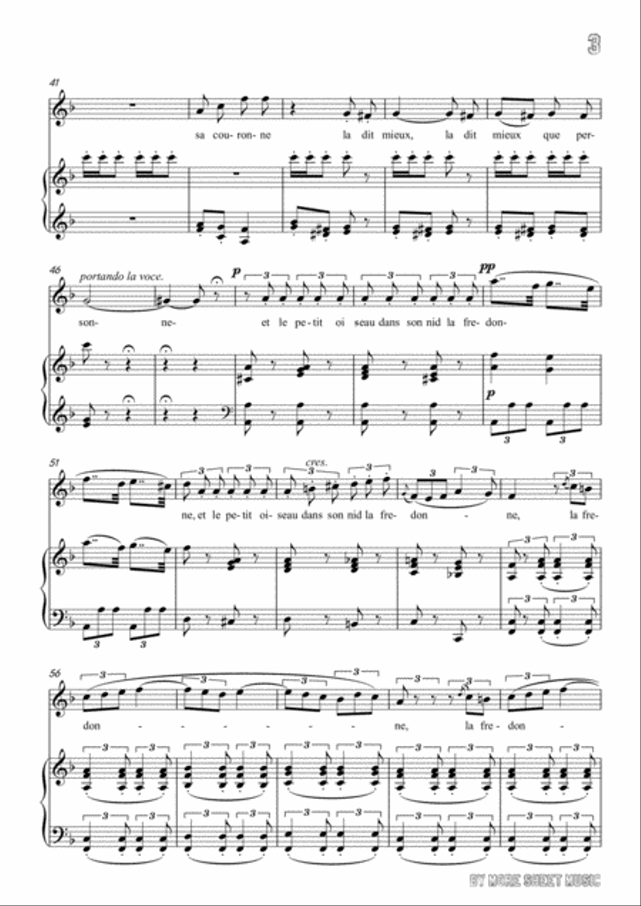 Meyerbeer-Chant de mai in F Major,for Voice and Piano Voice Solo scores gallery preview page 5