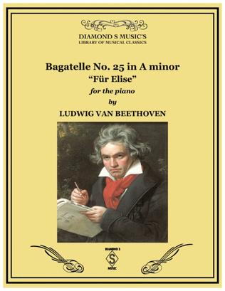 Book cover for Fur Elise - Bagatelle No. 25 - Beethoven - Piano Solo