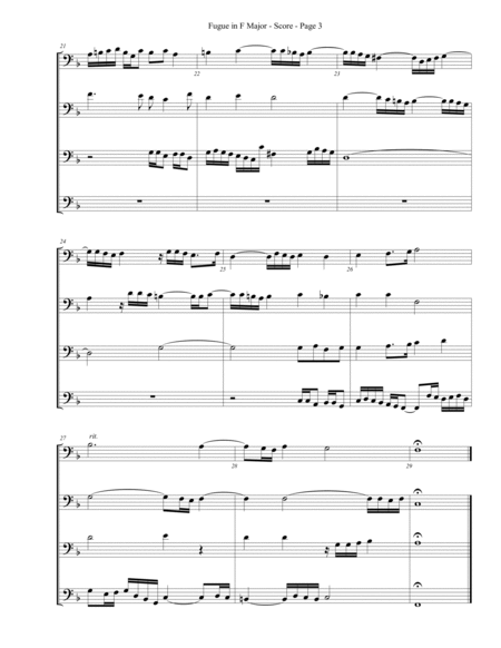 Fugue in F Major for Trombone or Low Brass Quartet image number null