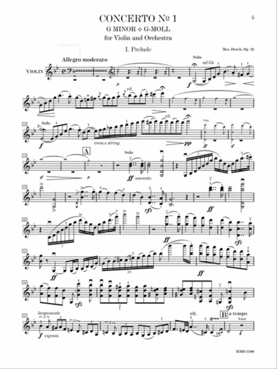 BRUCH Violin Concerto No. 1 in G minor, op. 25 Violin Solo scores gallery preview page 3