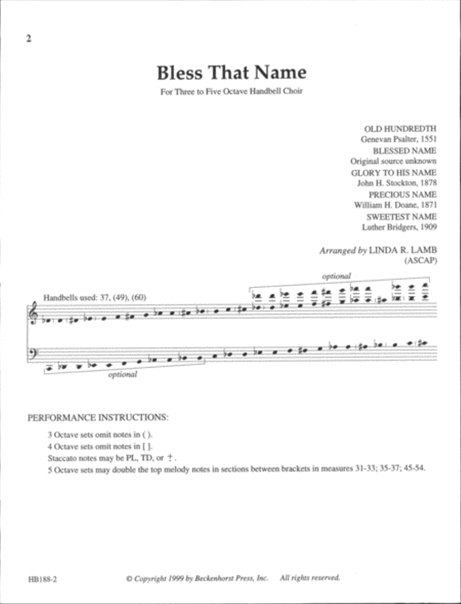 Bless That Name 5-Octaves scores gallery preview page 2