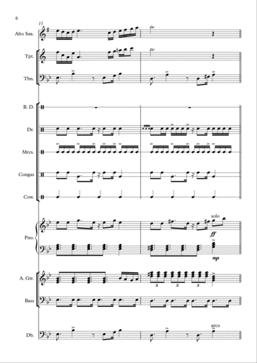 Salsa ao Início do Dia Jazz Ensemble scores gallery preview page 6