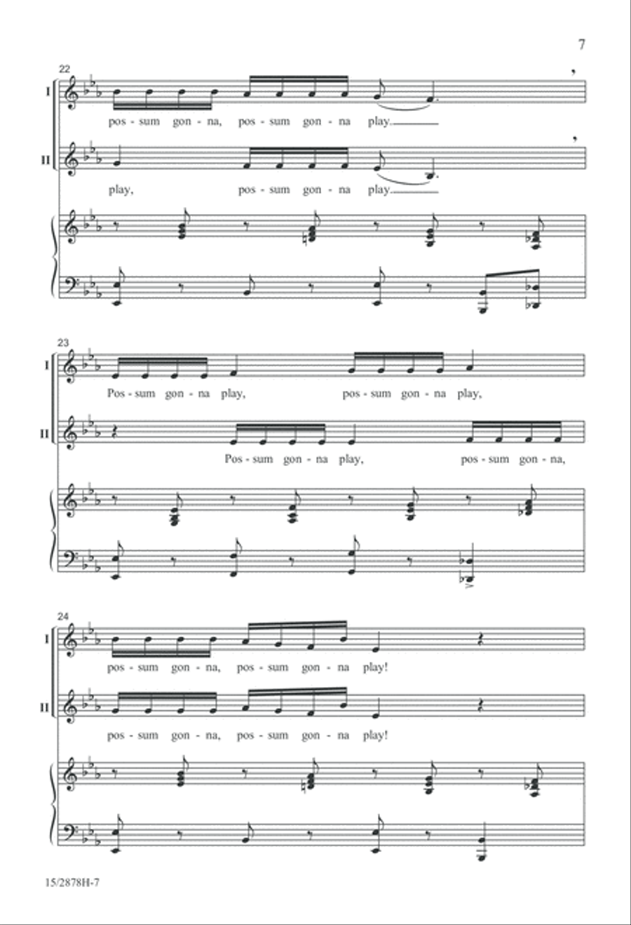 Possum Gonna Play... 2-Part scores gallery preview page 8