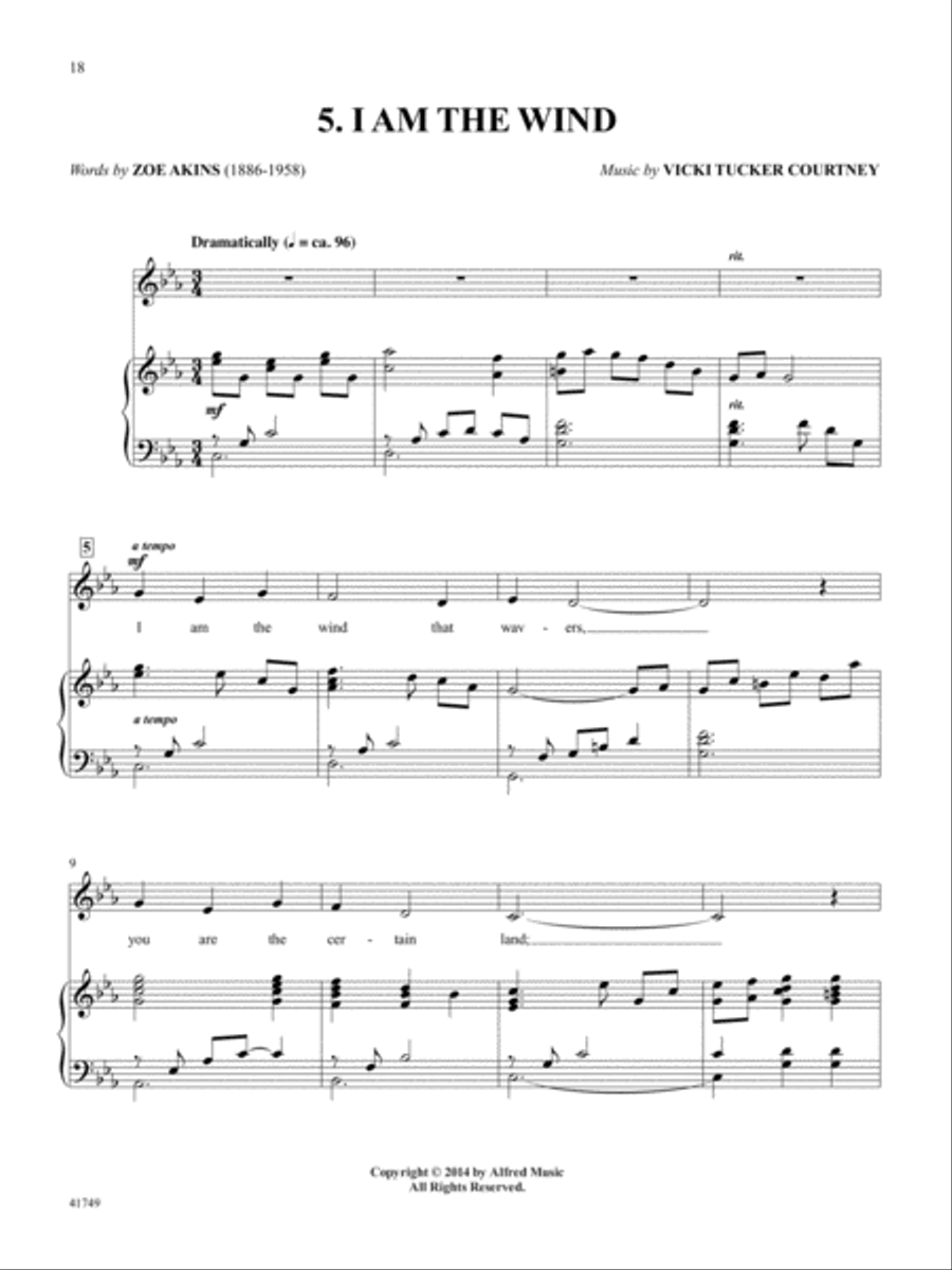 Contemporary Art Songs for Women Voice Solo scores gallery preview page 4