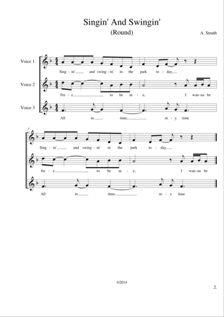 Rhythmic Rounds Book Choir scores gallery preview page 4