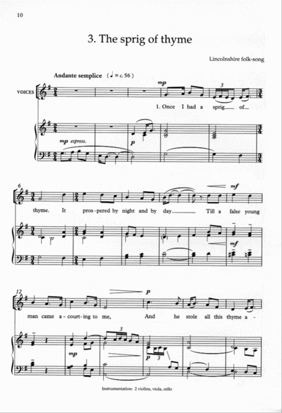 Three folk-songs for upper voices from The Sprig of Thyme Unison Choir scores gallery preview page 2