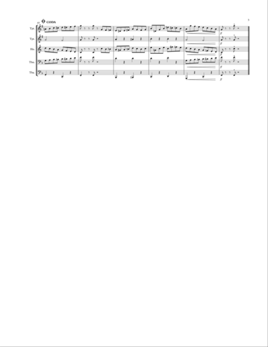 Tico Tico no Fuba: Brass Quintet Brass Quintet scores gallery preview page 3
