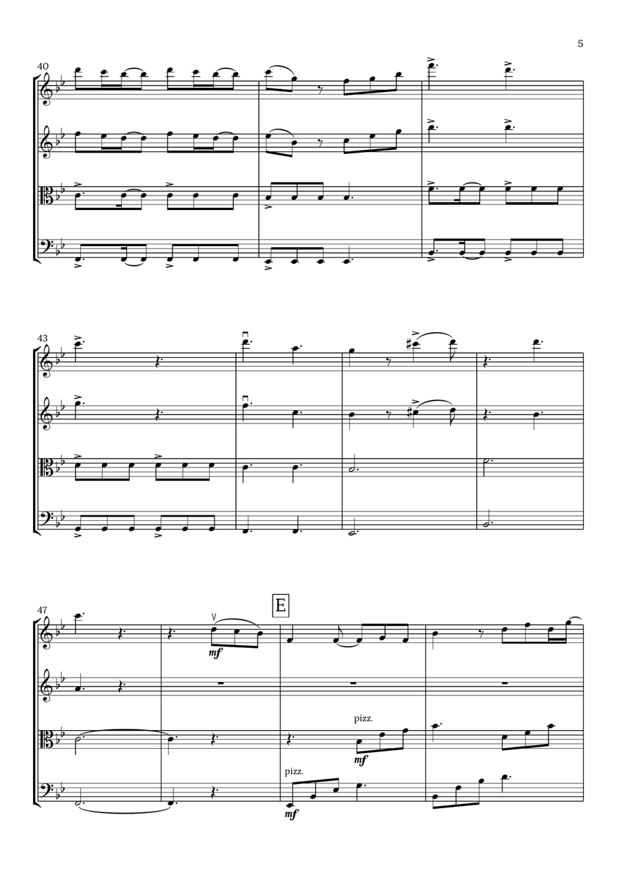 Beautiful Things String Quartet scores gallery preview page 5