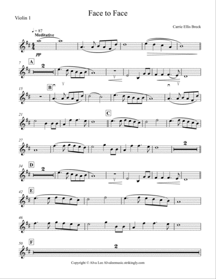 Face to Face Piano Trio scores gallery preview page 1
