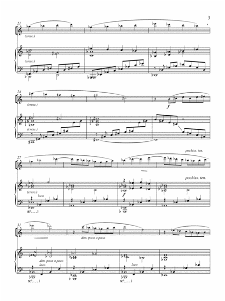 Sonata for Flute (or Violin) and Piano (or Organ) Flute scores gallery preview page 3