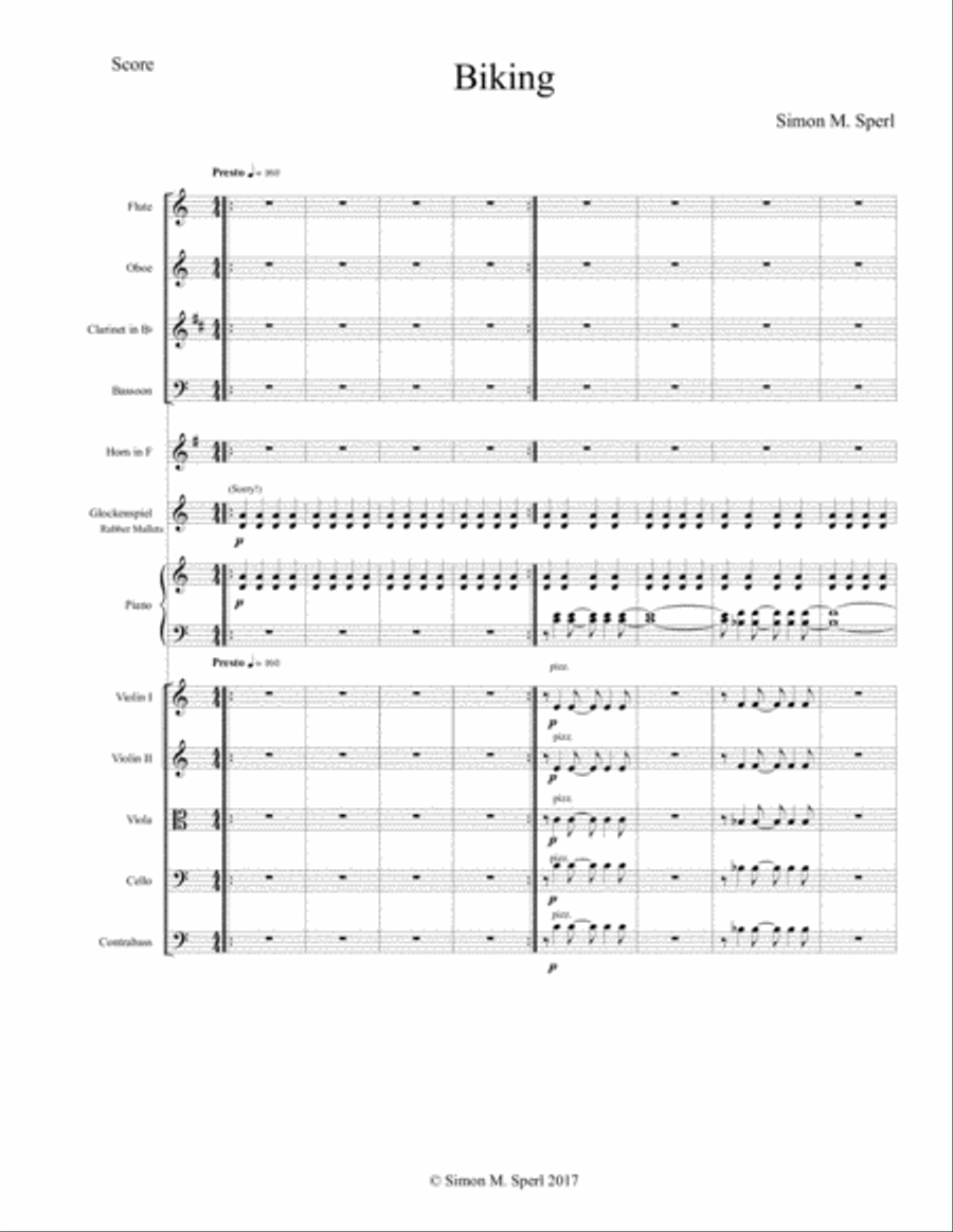 Bike Bike Bike - aka Biking Chamber Orchestra scores gallery preview page 1